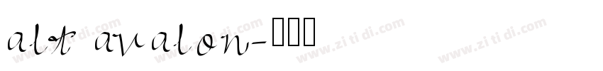 alt avalon字体转换